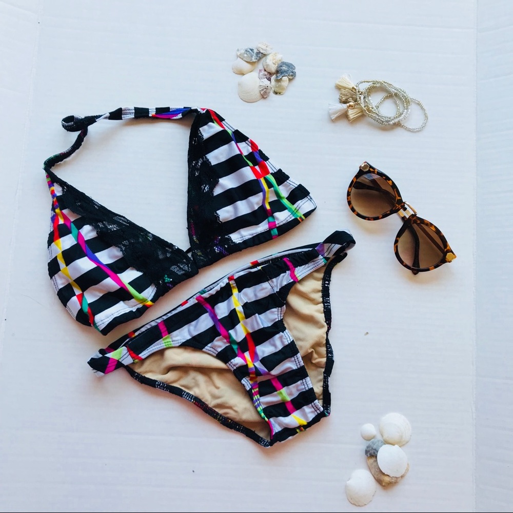 Striped swimsuit